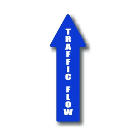 Ergomat 24in x 8in ARROW SIGNS - Traffic Flow DSV-SIGN 192 #0442UP -UEN